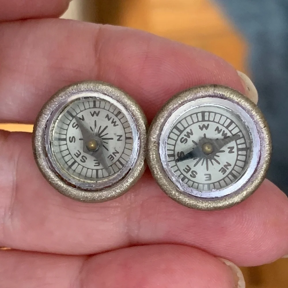 Vintage Compass Cufflinks, working condition